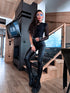 Black imitation leather trousers "WINTER BOOM" HM1005